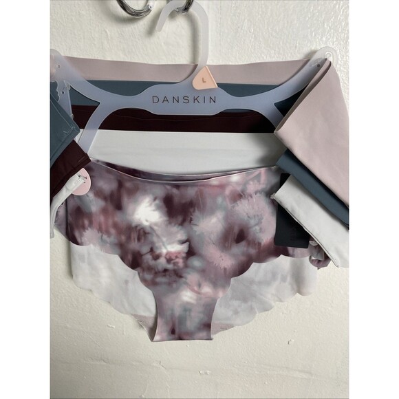 Danskin No Show Panties Size L Stretch 5 Pack Underwear Seamless Multicolor - Picture 11 of 11